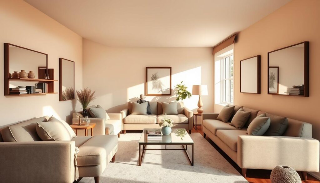 Möbelplatzierung für visuelle Weite