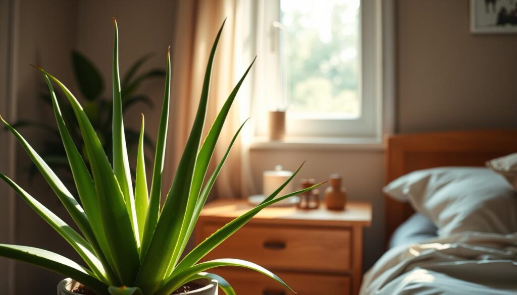 Aloe Vera Natürliche Raumdekoration im Schlafzimmer Aloe Vera Natürliche Raumdekoration im Schlafzimmer