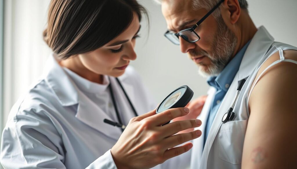 Dermatologe bei Hautproblemen