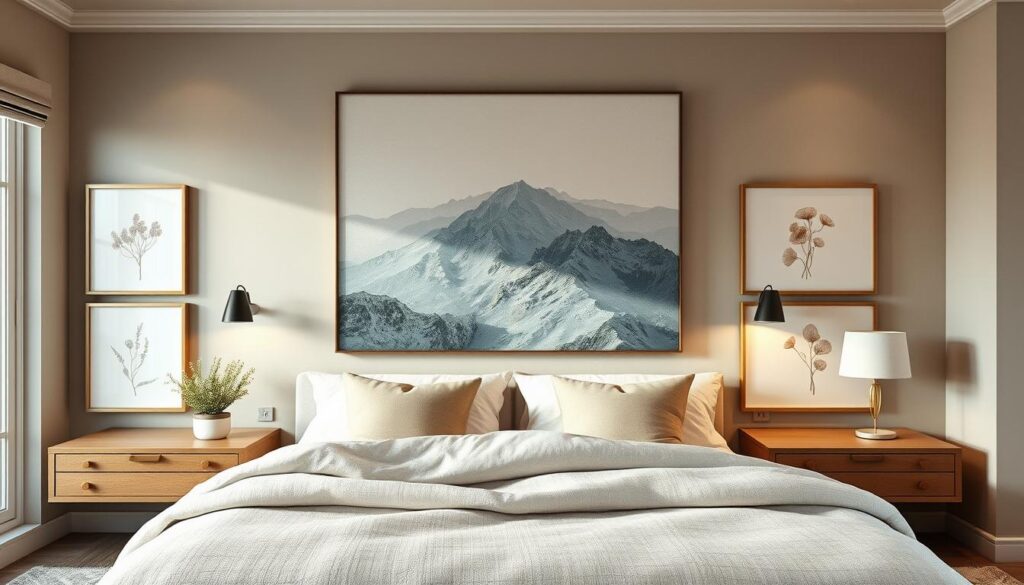 Harmonische Bilderwahl im Schlafzimmer