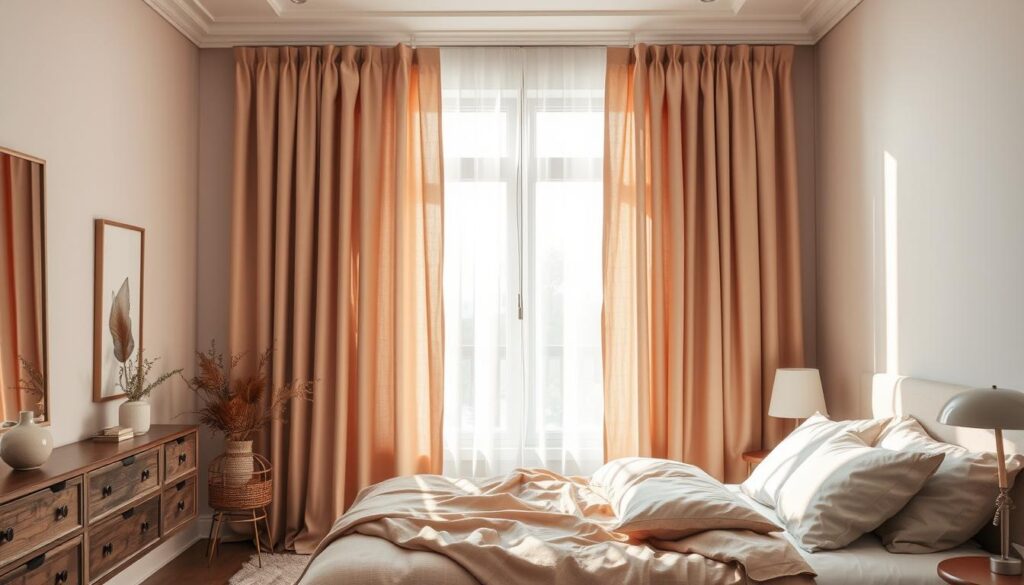 Moderne Gardinen im Schlafzimmer