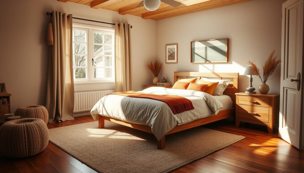 Naturfarben im Schlafzimmer