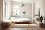 Wie richte ich ein schmales Schlafzimmer ein?